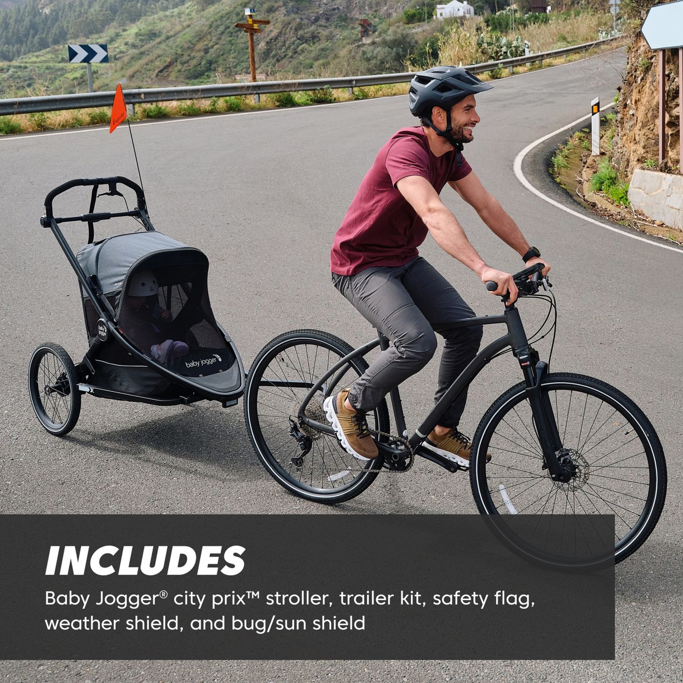 Baby Jogger City Prix Jogger x Bike Trailer x Shield Bundle Dick s Sporting Goods